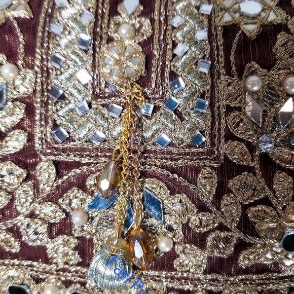 Tawakkal Fancy Zardozi Embroidered Banarsi Masuri Shalwar Kameez Pakistani XL/48 - Picture 17 of 17